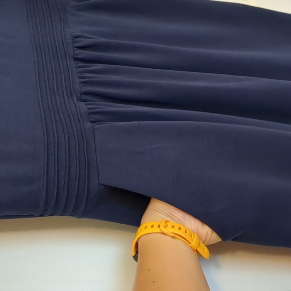 *3/$25 Uttam Boutique navy blue dress with pockets - Picture 3 of 7